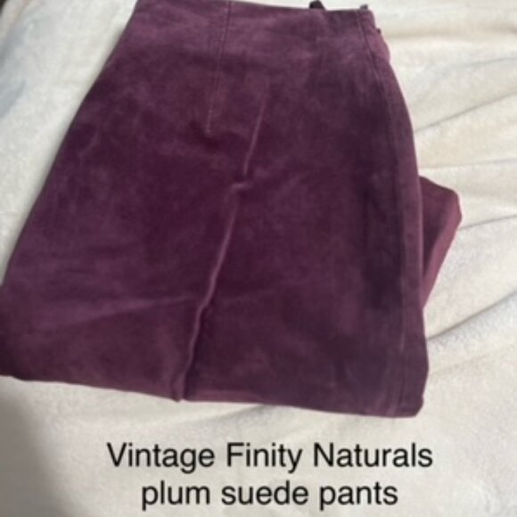 Vintage Finity Natuals suede pants size 10 - Picture 1 of 8